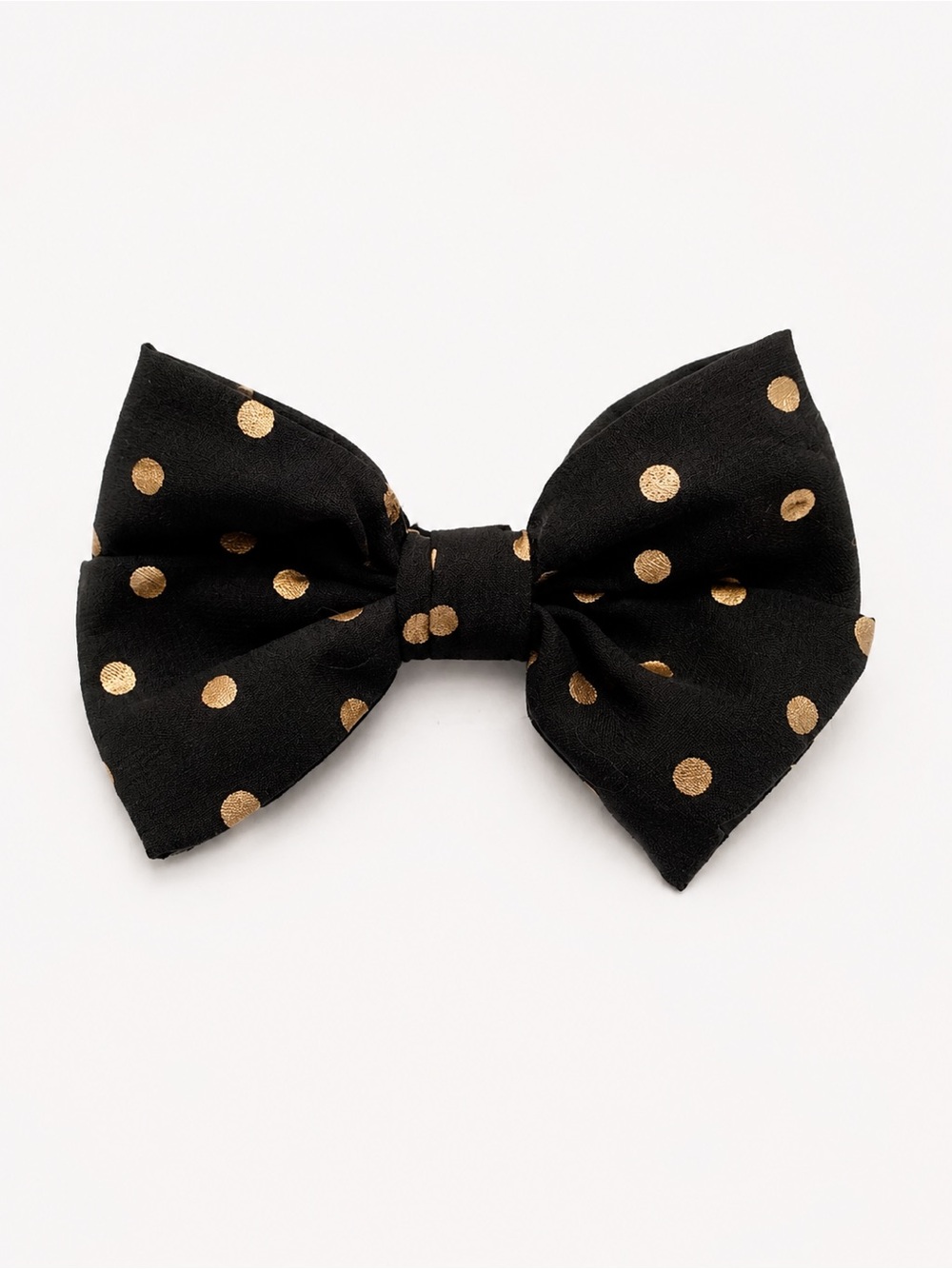 NEW Forever 21 Black Gold Polka Dot Bow Hair Accessory